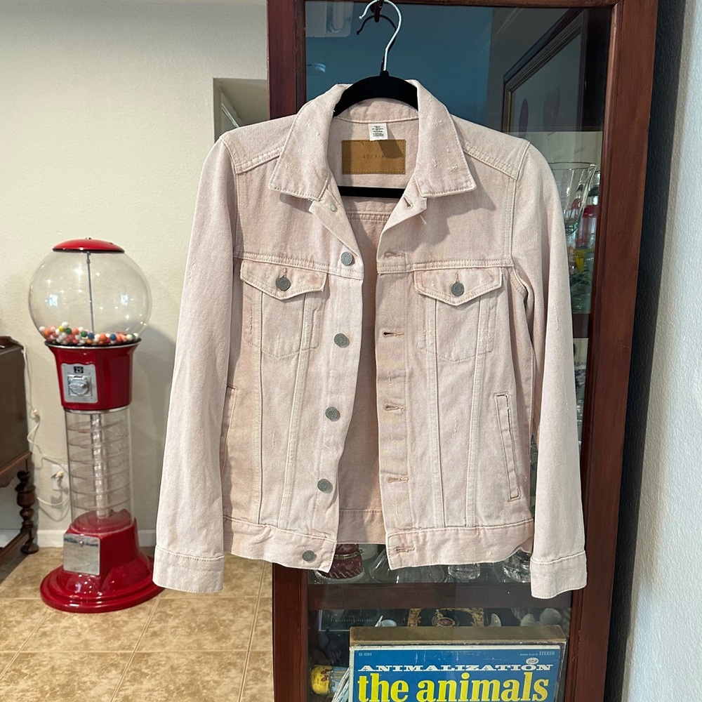 Blush Colored “Distressed Look”
Jean Jacket. H & M